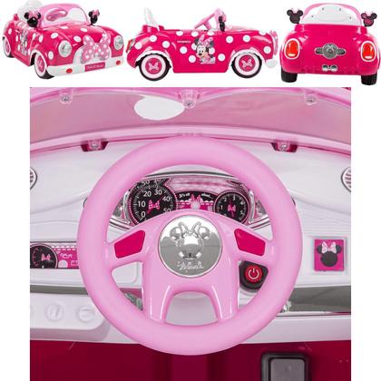 Imagem de Carro Eletrico Zippy Toys Minnie Mouse 6V com Controle Rosa