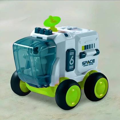Imagem de Carro Espacial Verde com Astronauta Compartimentos e Movimento a Fricção para Estimular a Imaginação Infantil