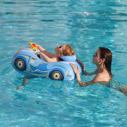 Imagem de Carro inflável Toddler Pool Float Swimbobo com dossel de 1 a 4 anos