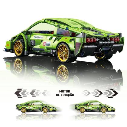 Imagem de Carro Lamborguine Fricção Bloxi 586 Pçs Bloco Montar Speed