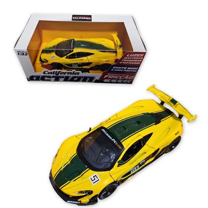 Imagem de Carro Miniatura Metal Fricção Carrinho Action c/ Som e Luz