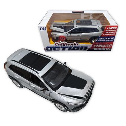 Imagem de Carro Miniatura Metal Fricção Carrinho Action c/ Som e Luz