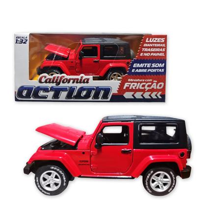 Imagem de Carro Miniatura Metal Fricção Carrinho Action c/ Som e Luz