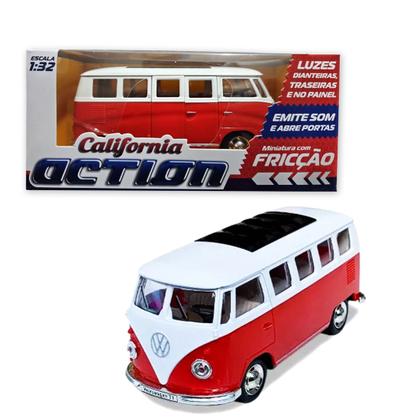 Imagem de Carro Miniatura Metal Fricção Carrinho Action c/ Som e Luz