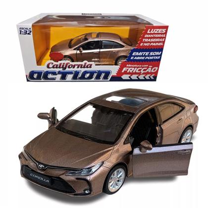 Imagem de Carro Miniatura Metal Fricção Carrinho Action c/ Som e Luz