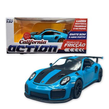 Imagem de Carro Miniatura Metal Fricção Carrinho Action c/ Som e Luz