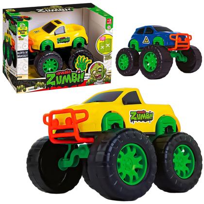 Imagem de Carro Monstro Invasão Zumbi Carrinho Com Rodas Grandes Sortidos - Samba Toys