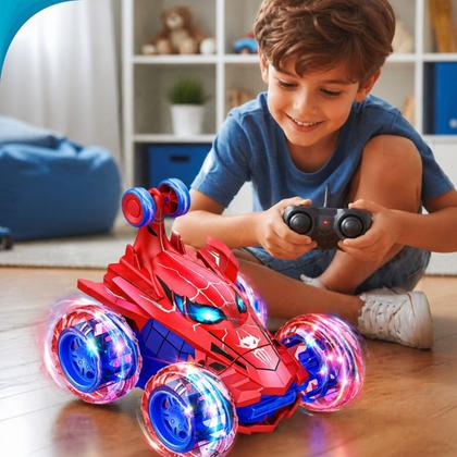 Imagem de Carro Rc Com Rodas Luminosas Led E Acrobacias Radicais Entrega Rápida