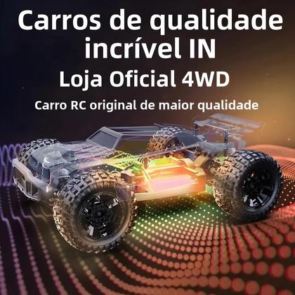 Imagem de Carro RC Sem Escova 4WD De Alta Velocidade 80 Km / H off Road Monster Truck Brinquedo De Deriva De