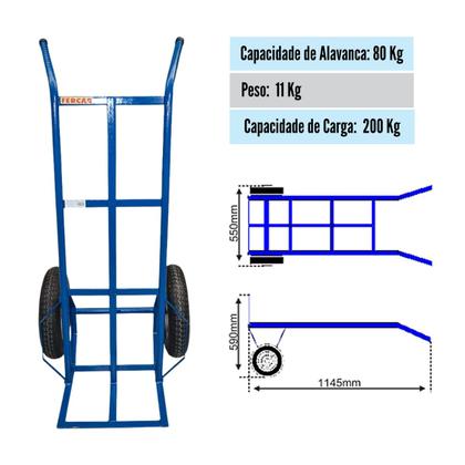 Imagem de Carro Tubular para Carga CG 200Kg Ref CCP200 FERCAR