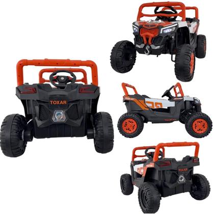 Imagem de Carro UTV Elétrico Bang Toys Pulse XR7 Laranja 12V com Controle Remoto