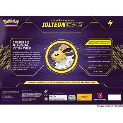 Carta Pokémon Box Jolteon V Max Coleção Premium Raridade - Copag