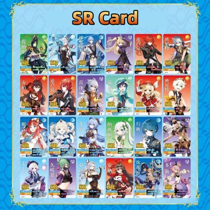 Cartão colecionável Genshin Impact TCG Cards 5R de 5ª geração
