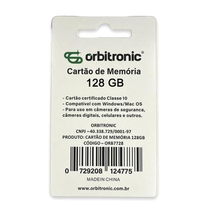 Imagem de Cartão De Memória 128gb Classe 10 U3 Orbitronic