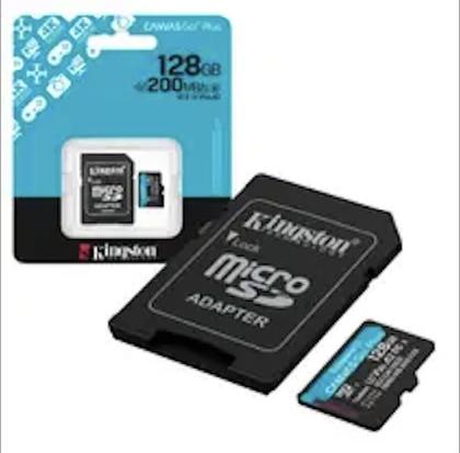 Imagem de Cartão de Memória 128gb Micro Sd Canvas GO Plus 200mbs A2 Kingston Câmeras de Ação / Drones