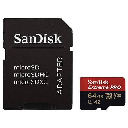 Imagem de Cartão de Memória 64gb Micro Sd Extreme Pro 170mbs Sandisk Drones, Câmeras de Ação sendo enviado de 200mbs