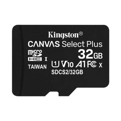 Imagem de Cartão de Memória Kingston Canvas Select Plus MicroSD 32GB Classe 10 com Adaptador, Câmeras Automáticas/Dispositivos Android - SDCS2/32GB