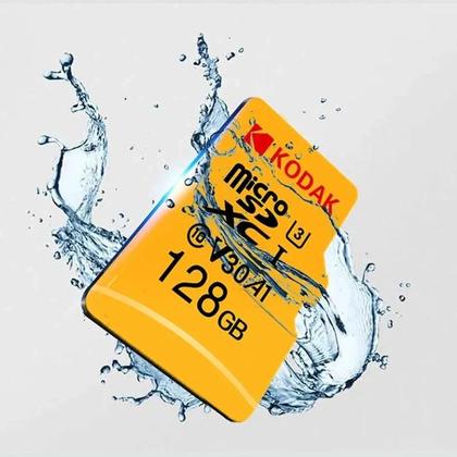 Imagem de Cartão de Memória Kodak Micro SD 128GB - Alta Velocidade 4K - Classe 10