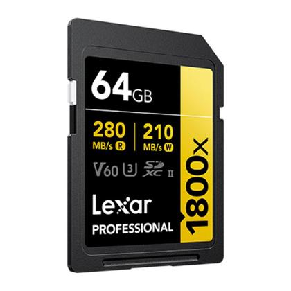 Imagem de Cartão de Memória Lexar 64gb Cartão Sd Professional 280Mbs