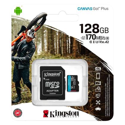 Imagem de Cartao de Memoria Micro SD Kingston U3 128GB / 170MBS / Canvas Go - (SDCG3/128GB)