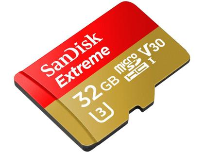 Imagem de Cartao de Memoria Micro SD Sandisk U3 32GB 100MBS Extreme - (SDSQXCG-032G-GN6MA)