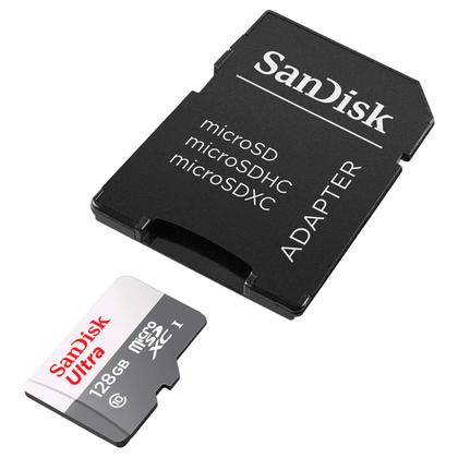 Imagem de Cartao de Memoria Micro SD Sandisk Ultra 2X1 C10 128GB 100MBS - (SDSQUNR-128-GN3MA)