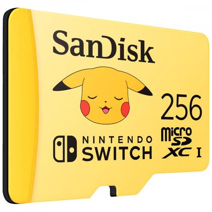 Imagem de Cartão de Memória SanDisk 256GB Nintendo Switch Pikachu (Amarelo)