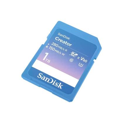 Imagem de Cartão de Memória SanDisk Creator Series SD UHS-II 1TB, Leitura 280MB/s e Gravação 150MB/s - SDSDXEP-1T00-GNCIS
