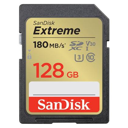 Imagem de Cartão De Memória Sandisk Extreme Sdxc 128gb 180mb/s 4k Uhd