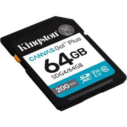 Imagem de Cartão memória kingston sd xc 64gb 200mb/s uhs-i v30 sdg4/64gb