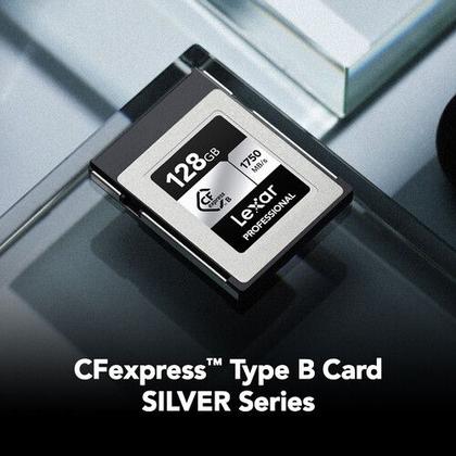 Imagem de Cartão memória lexar cfexpress 128gb type b 1750mb/s silver lcxexsl128g-rneng