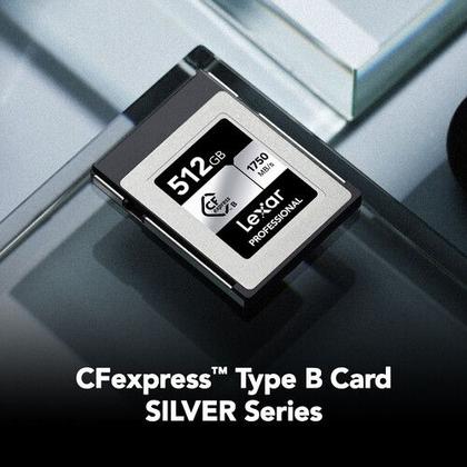 Imagem de Cartão memória lexar cfexpress 512gb type b 1750mb/s silver lcxexsl512g-rneng