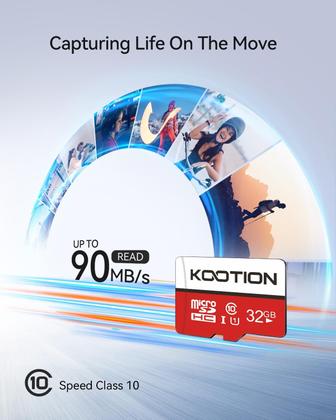 Imagem de Cartão Micro SD KOOTION 32GB Classe 10 com adaptador, pacote com 5