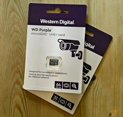 Imagem de Cartão Microsd 64Gb Wd Purple Intelbras Cftv Cameras Vigilancia