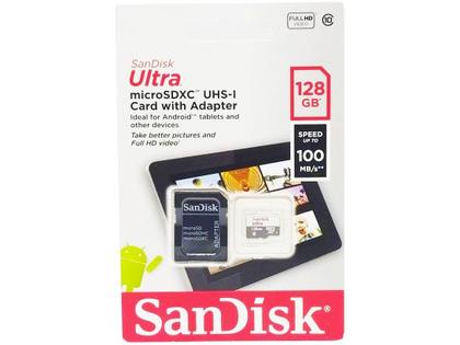 Imagem de Cartão microSDXC Sandisk UHS-I Ultra 128GB - 80MB/s