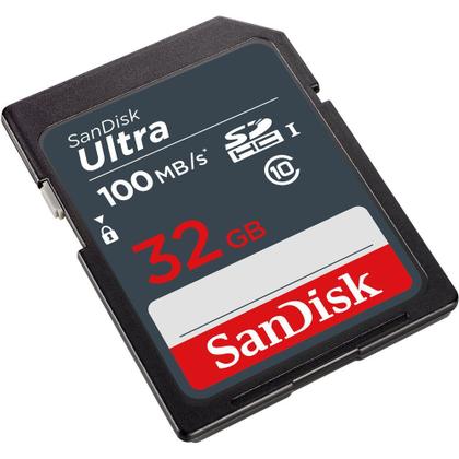 Cartão SDHC Sandisk UHS-I Ultra 32GB - 100MB/s Imagem de Cartão SDHC Sandisk UHS-I Ultra 32GB - 100MB/s