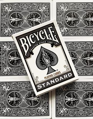 Imagem de Cartas de baralho: Bicycle Standard Index, preto/vermelho, pacote com 4