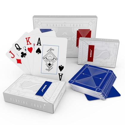 Imagem de Cartas de baralho SLOWPLAY 100% plásticas de 2 decks Poker Jumbo Index