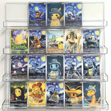 Imagem de Cartas Pokémon Do Museu Van Gogh, Pikachu Raro, Mew, Charizard, Eevee, Presente Clássico De Jogo De