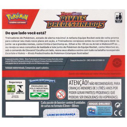 Imagem de Cartas Pókemon Rivais Predestinados Ev10 Display Com 216 Cartas Com Lacre de Segurança PRESERVADO