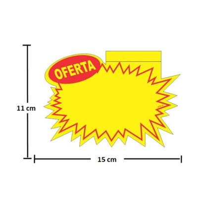 Imagem de Cartaz de Oferta Splash com Aba 11x15cm Papel Duplex 100 unidades
