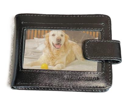 Imagem de Carteira Águia Couro Fecho Botão Em Couro Com Visor Externo Couro Legítimo Porta Cartões Dinheiro CNH Fina Compacta Resistente Presente Elegante