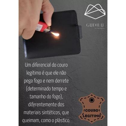 Imagem de Carteira Clássica TH Couros Botão Original Masculina Homem Cor:Preto