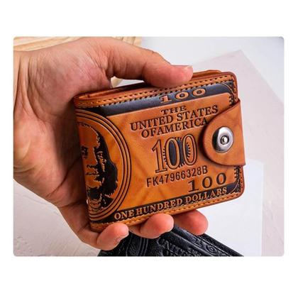 Imagem de Carteira dólar masculina couro legítmo cowboy trava country