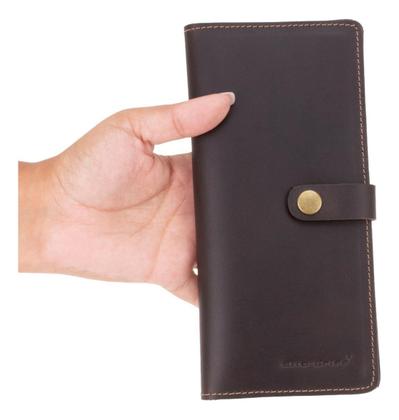 Imagem de Carteira Feminina Couro Legítimo Slim Com Porta Moedas