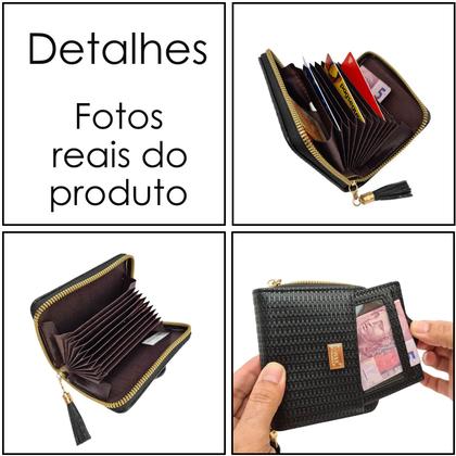 Imagem de Carteira feminina porta cartão com zíper