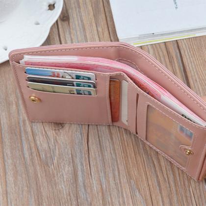 Imagem de Carteira Feminina Slim Pequena Porta Cartão Documentos Couro