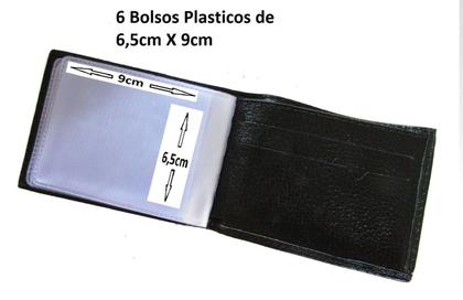 Imagem de Carteira Masculina Compacta de Couro Granulado Genuino