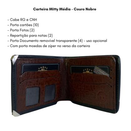 Imagem de Carteira Masculina Couro Legítimo Modelo M1S