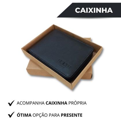 Imagem de Carteira Masculina de Couro Legítimo Grande com Ziper externo Completa grande executiva porta documentos